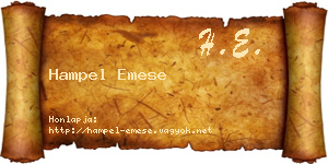 Hampel Emese névjegykártya